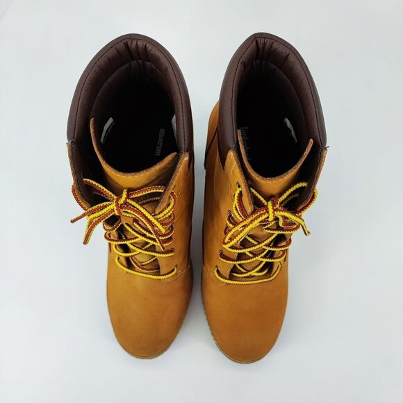 Timberland Women's Wheat Nubuck Leather Ankle Boot Size 9.5 - Picture 4 of 11